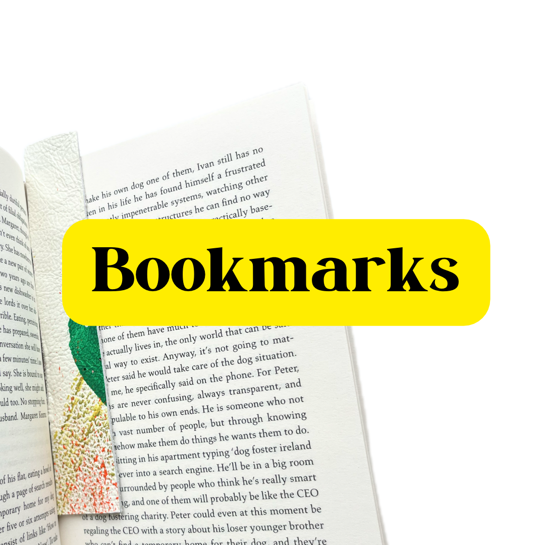 Hand Painted Leather Bookmarks