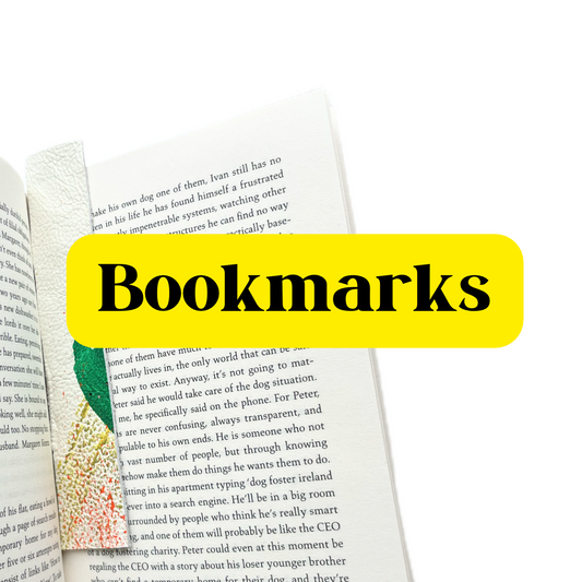Hand Painted Leather Bookmarks