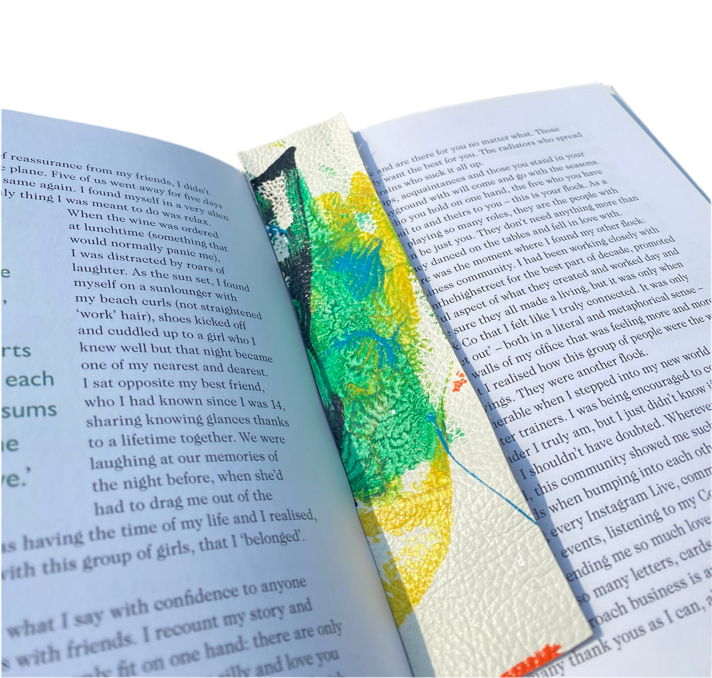 Hand Painted Leather Bookmarks
